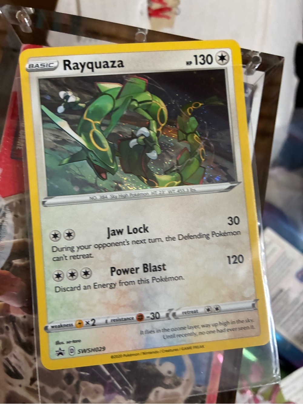 Rayquaza Trading Card - Green
